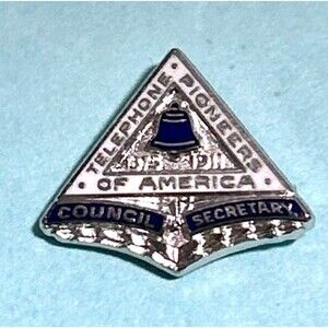 Telephone Pioneers of America 1875-1911 Council Secretary Tie Tack, Lapel Pin